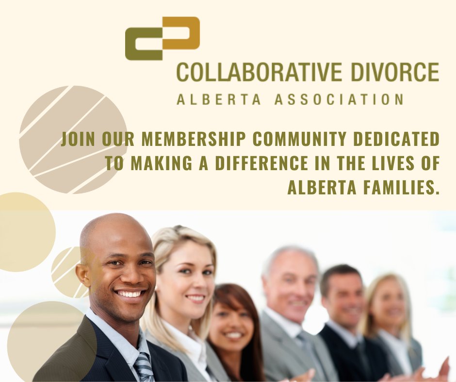 Join the Collaborative Divorce Association of Alberta if you're a #lawyer, #mentalhealthprofessional, or #financialadvisor who wants to help families with #divorce challenges through empathy, respect, and creativity. 

Visit collaborativepractice.ca/for-profession… to learn more.