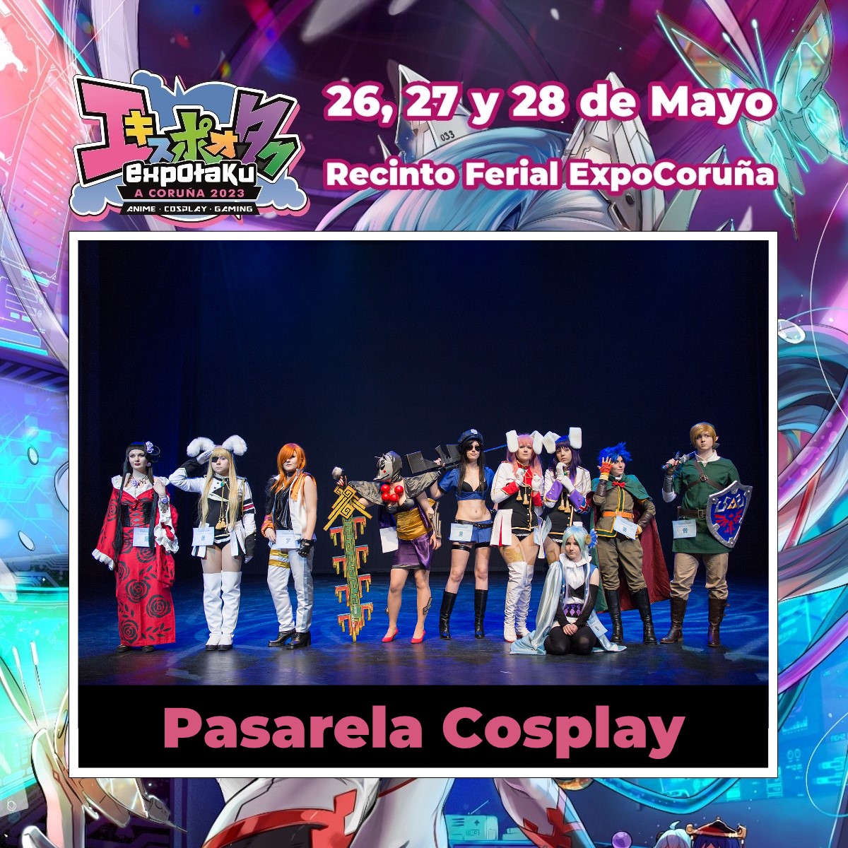 ÚLTIMOS DÍAS PARA INSCRIBIRSE en la Pasarela Cosplay de ExpOtaku A Coruña 2023

Domingo 28 de Mayo a las 15:00 horas en el escenario

Bases de Participación + Formulario de Inscripción: bit.ly/3yuprk7

Compra tus entradas en entradium.com/events/expotak…
