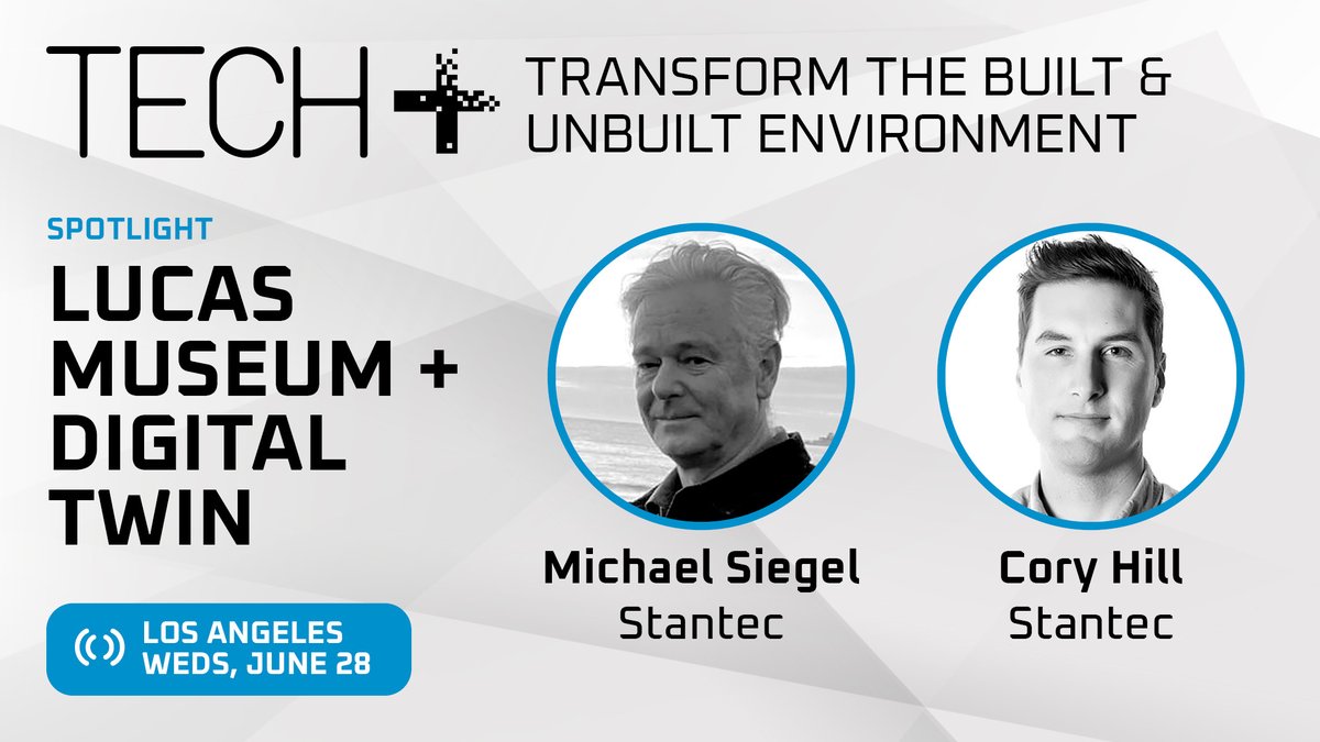<a href="/archpaper/">The Architect's Newspaper</a> will be in LA with <a href="/aecplustech/">aec+tech</a> for Tech+LA on June 28th!

<a href="/Stantec/">Stantec</a> is leading the design team for The Lucas Museum of Narrative Art. Don't miss hearing about this fantastic project from Michael Siegel and Cory Hill! Register at techplus.co/tech23-la/