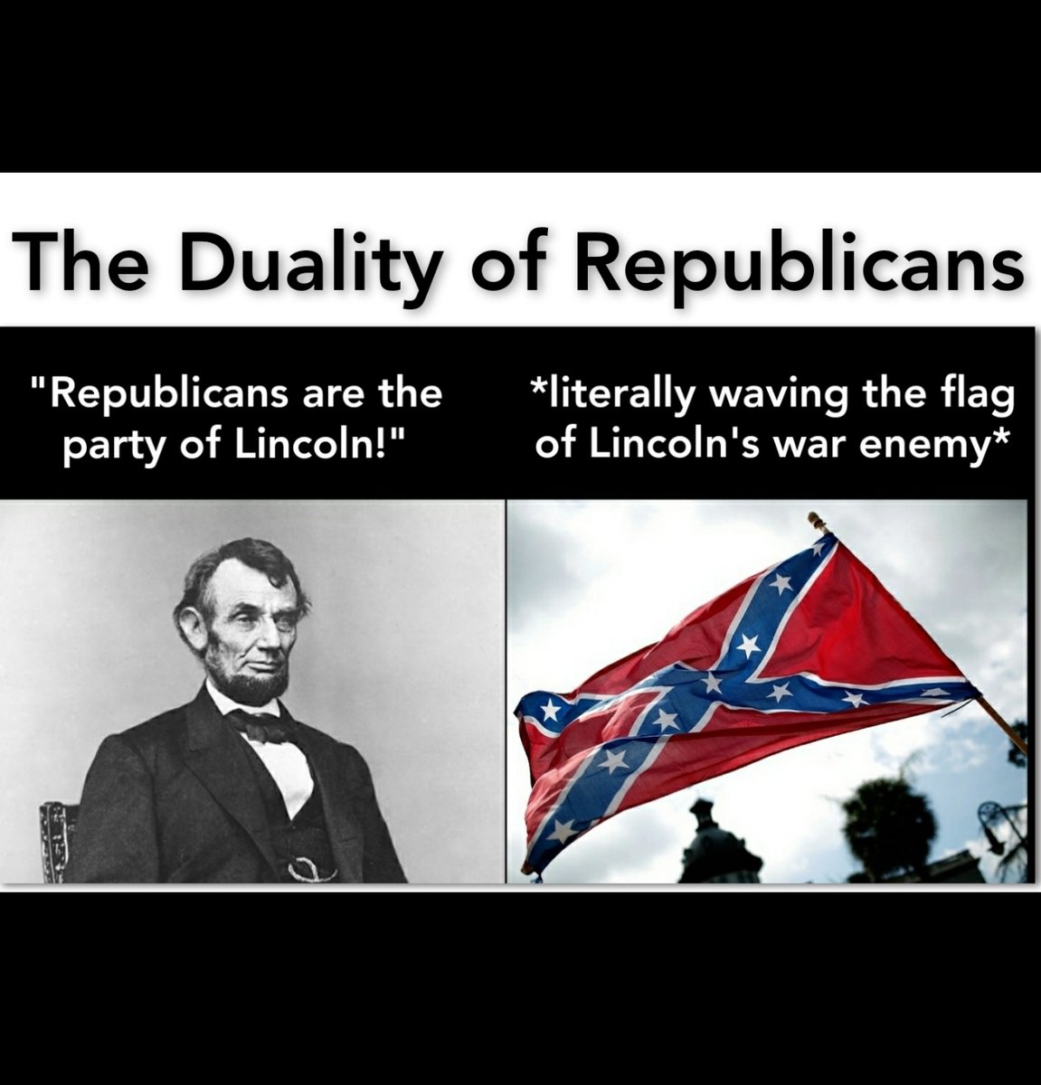 OurProgressive's tweet photo. If anybody thinks about making a link between Republicans and Lincoln, get lost https://t.co/sIqctjaPrq