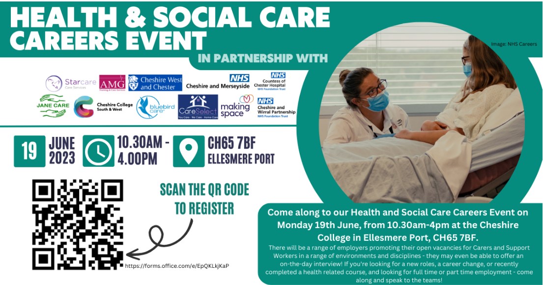 📆 19 June 2023 
⏰ 10.30am – 4.00pm 
📍 Cheshire College, Ellesmere Port, CH65 7BF

To register, please click the link: forms.office.com/e/EpQKLkjKaP