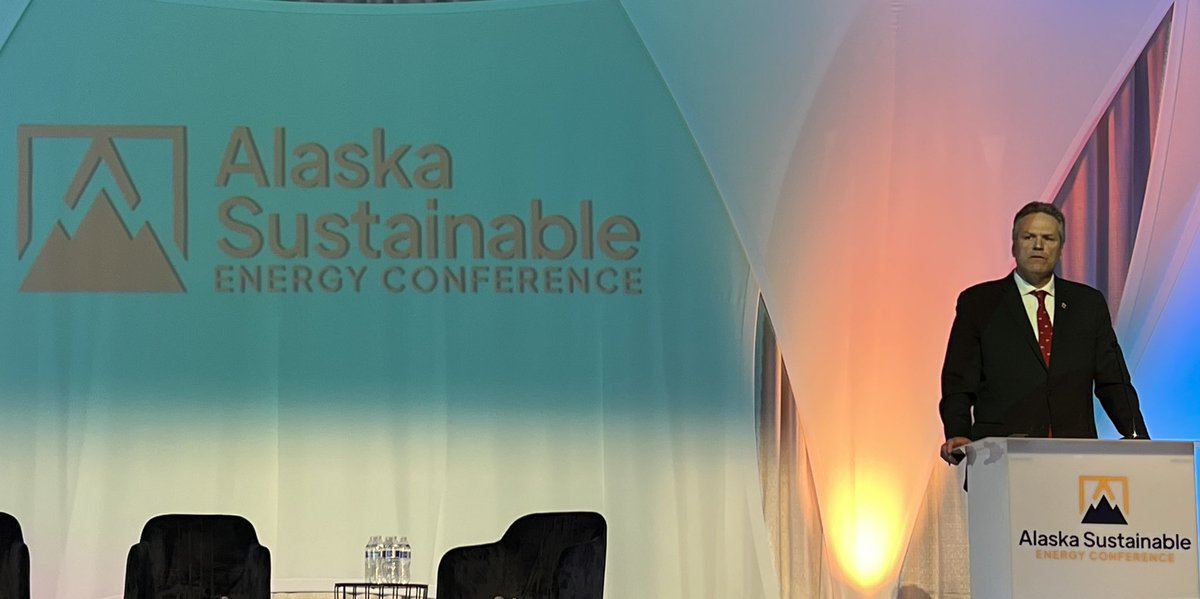 AKDNR_Official's tweet image. It’s a fantastic week for #ASEC2023!  @GovDunleavy welcomed guests to Day  2 and shared his enthusiasm for Alaska’s opportunities in all forms of energy. Stay tuned for an exciting bill signing and #AKDNR Commissioner Boyle participating in a main stage panel on carbon management