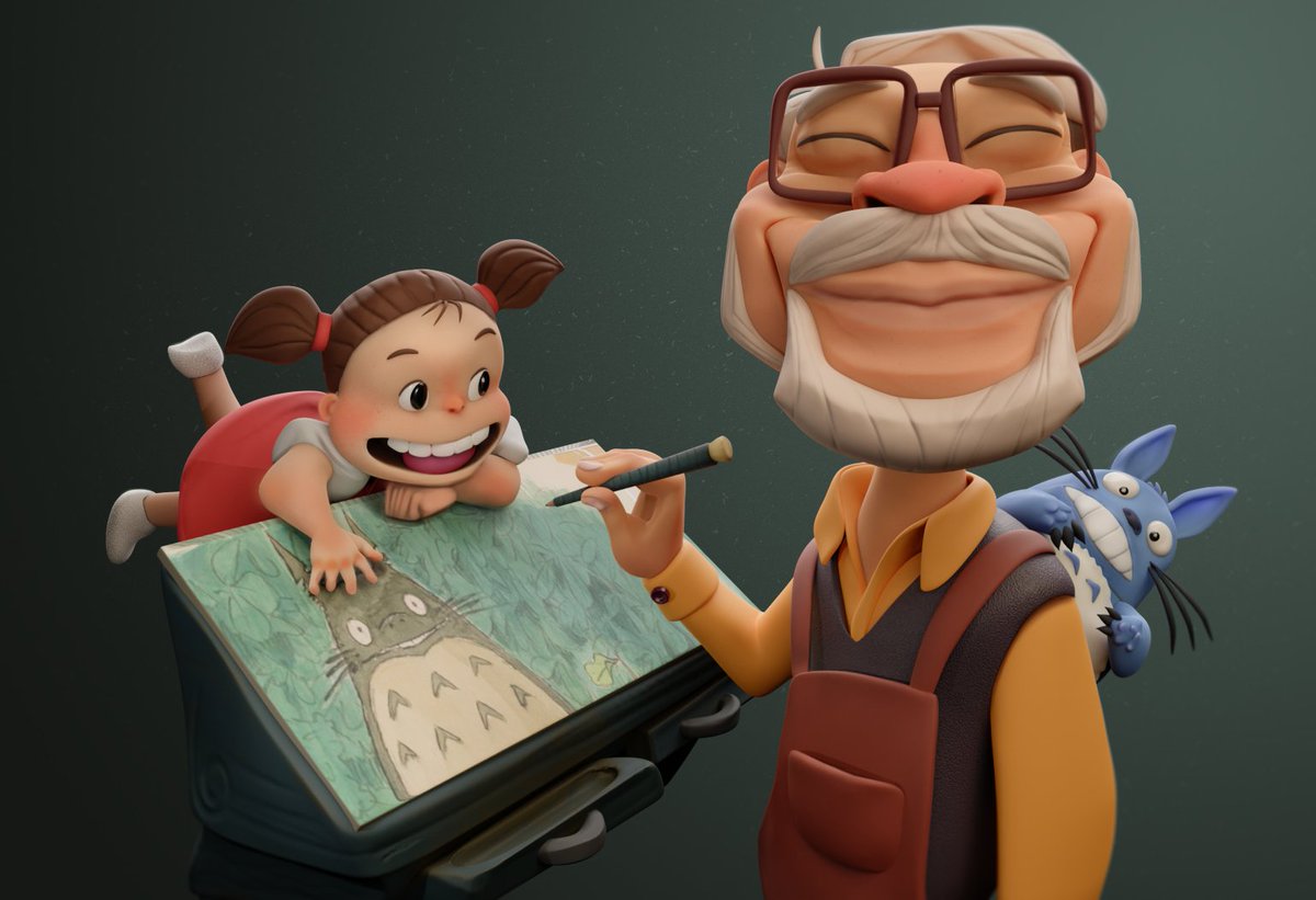 'My Tribute to Hayao Miyazaki' by <a href="/Khatri3D/">Khatri3D</a> blenderartists.org/t/my-tribute-t… #b3d #blender3d #blenderart #blenderrender #blendercommunity
