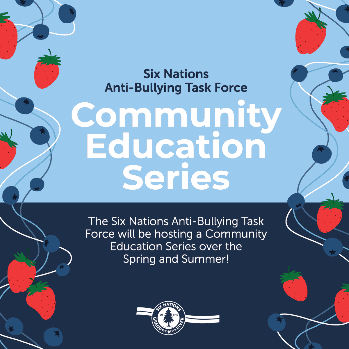SixNationsGR's tweet photo. SNGR's Anti-Bullying Task Force is hosting a Community Education Series! Events occur monthly throughout the summer and focus on two types of bullying impacting our community. All are welcome! 💙❤️

#SNGR #ABTF #AntiBullying #CommunityEducationSeries #Summer #Events #Learn https://t.co/5REKByo51p
