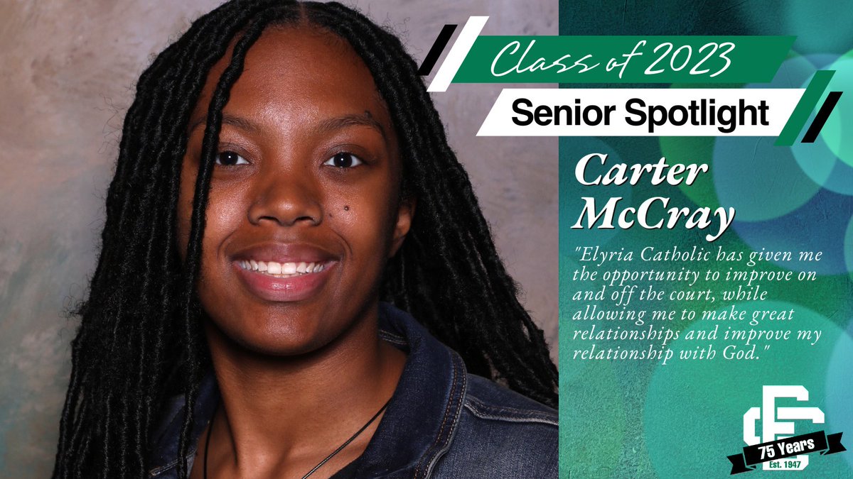Elyria Catholic's Senior Spotlight series for the Class of 2023 continues with Carter McCray. Read more about Carter as she shares her EC story at elyriacatholic.com/senior-spotlig….  #EC75 #EC2023