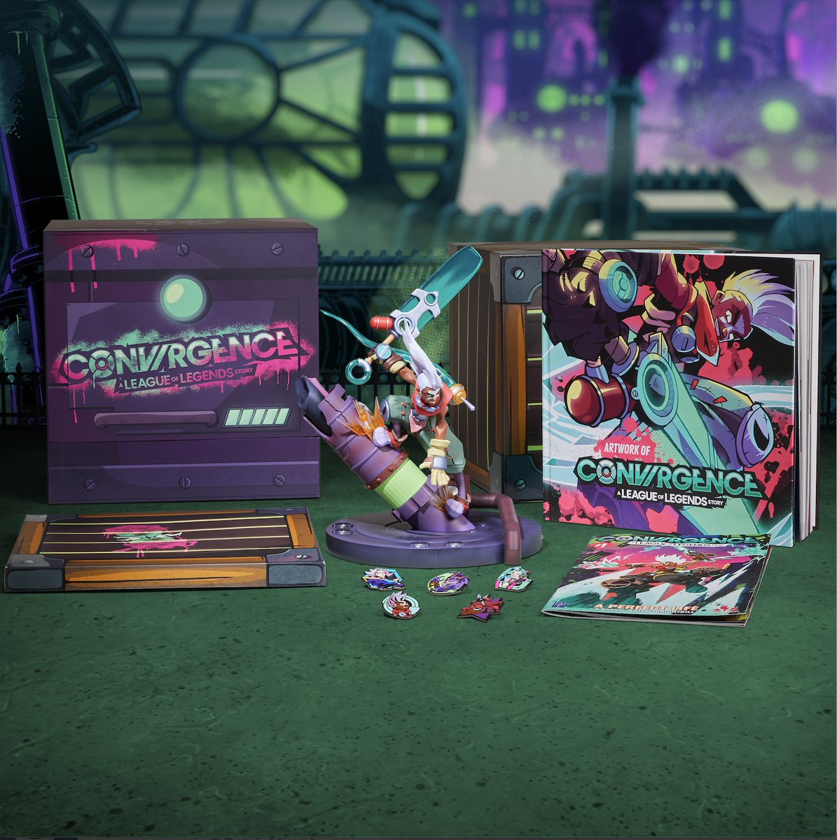 ⌛ Convergence Collector's Edition GIVEAWAY ⌛

For a chance to win, you must:
💠Be following us 😏
💠 Retweet this
💠 Read through all the rules to make sure you qualify

See all rules here ▶️   riot.com/3MPeqli