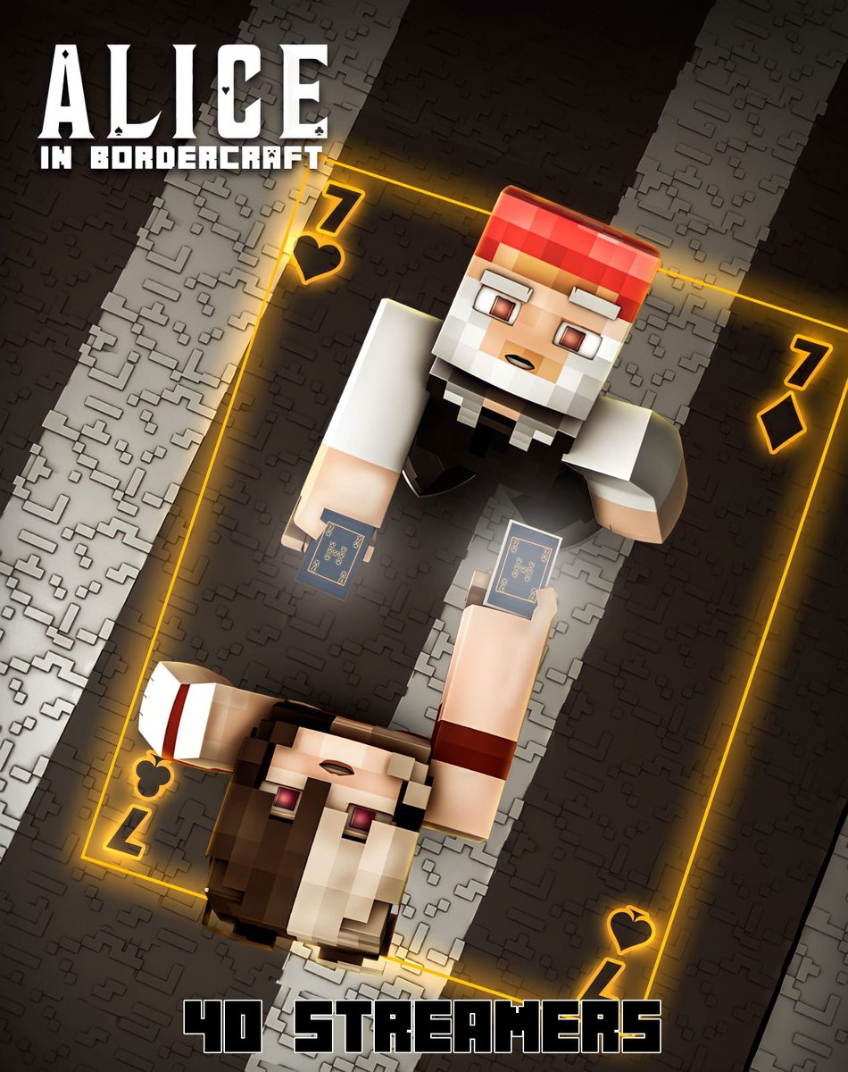 InBordercraft's tweet photo. 🃏 ALICE IN BORDERCRAFT 🃏
♣♥ 40 STREAMERS ♦♠

Los formularios estarán abiertos hasta el día 15 de Junio: https://t.co/w4sHxDj0P5

Cuando se cierren los formularios se anunciará la fecha del evento junto a más información! https://t.co/gea8ihExqs