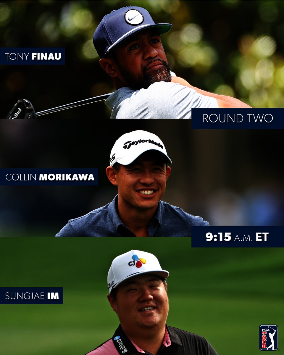PGATOUR: Tee times for Round 2 <a href="/CSChallengeFW/">Charles Schwab Challenge</a> 🏌️‍♂️

9:04 a.m. ET
Viktor Hovland
Kurt Kitayama
Cam Davis

9:15 a.m. ET
Tony Finau
Collin Morikawa
Sungjae Im

9:26 a.m. ET
Max Homa
Zach Johnson
Kevin Kinser

9:48 a.m. ET
Michael Block
Min Woo Lee
Pierceso…