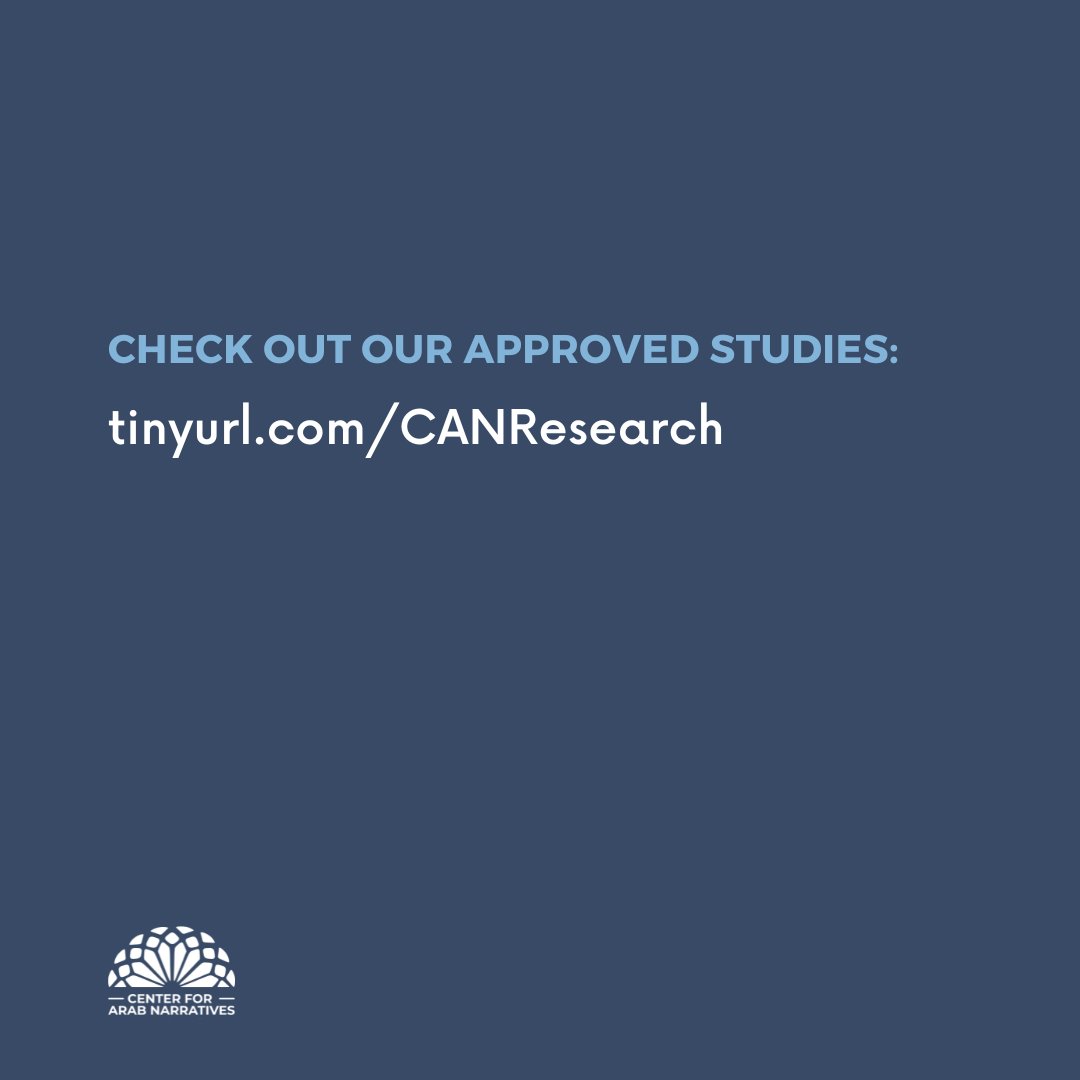 At CAN, our goal is to promote and practice community-empowered research. Achieving this goal requires everyone's involvement! Be sure to share and participate in these studies to advance the well-being of the MENA community!