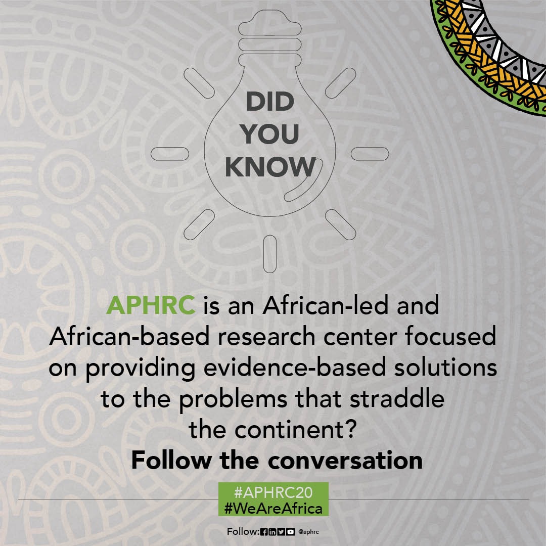 At APHRC, our research aligns with global and continental development priorities to ensure that evidence generated in Africa informs decisions that promote African growth and development.
