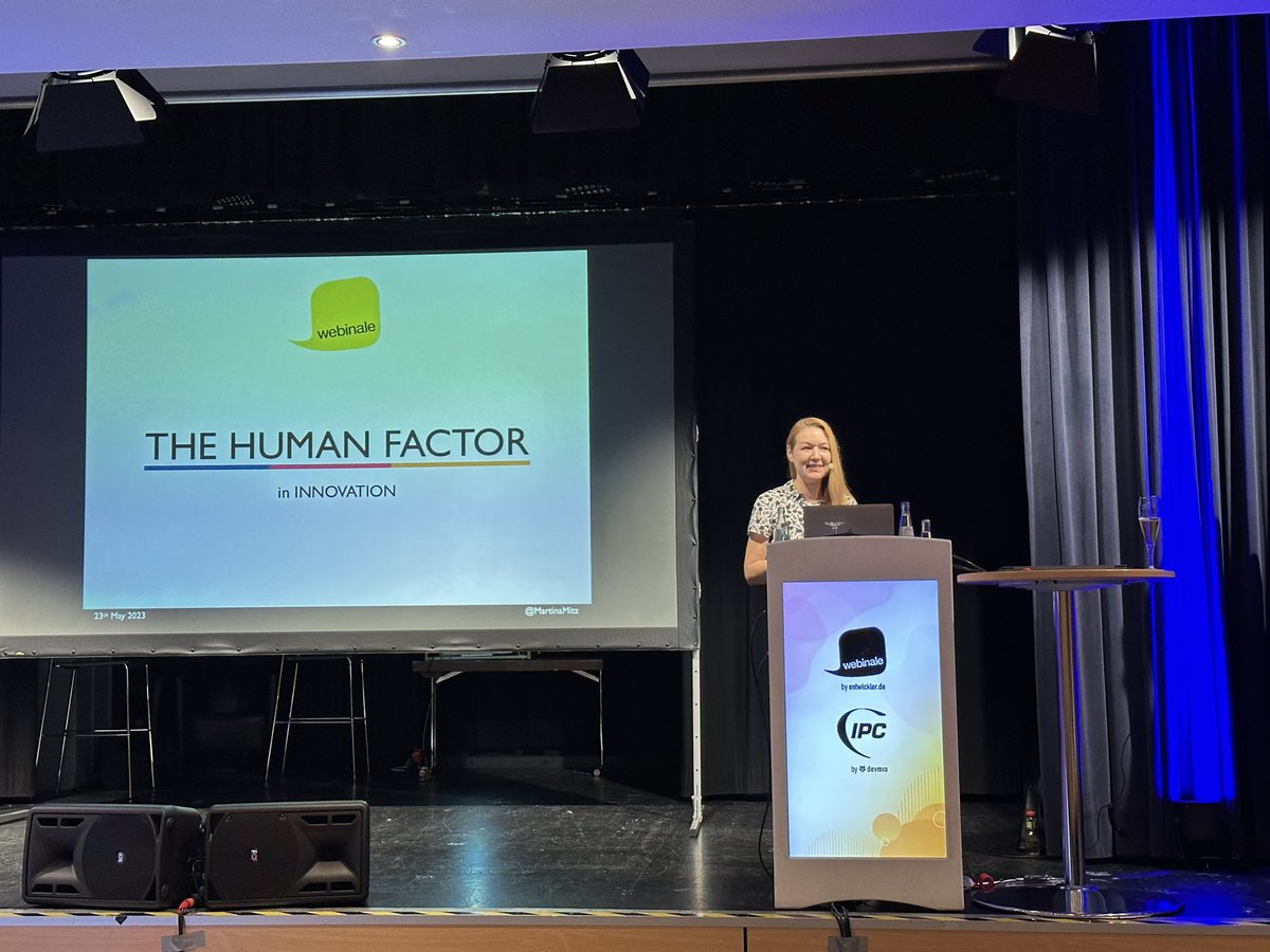 One and only <a href="/MartinaMitz/">Martina Mitz 🧠</a> smashing it with her energy and magic, here at <a href="/webinale/">webinale</a>.