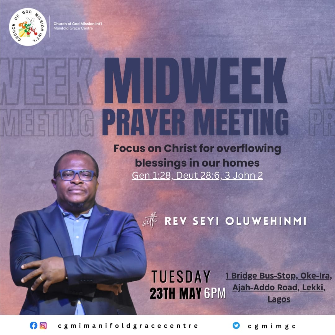 It's time to hook up to God signals. Prayer Meeting is on right now.

Join in let's trust God for answers.

#PraywithoutCeasing 
#PrayerMeeting 
#HealthyLiving 
#MegaCon2023 
#MamaIdahosaAt80 
#AboveOnly 
#BenefitsoftheCross