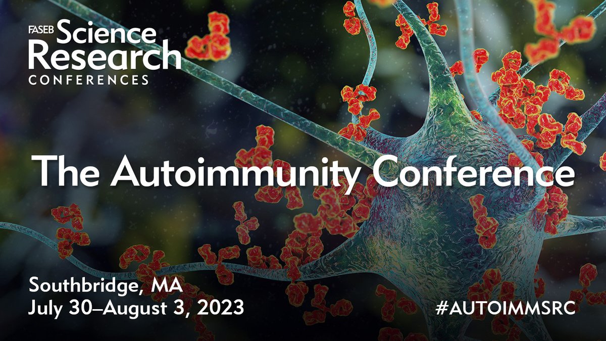 FASEBorg's tweet photo. Abstracts are due this Thursday for the Autoimmunity Conference on July 30 in MA. Don't miss this opportunity to share your research. #AUTOIMMSRC @montserrat @LauferTerri @Vignali_Lab
Register and submit your abstract: https://t.co/iBtuvH5sNn https://t.co/eDHIWuoqUM