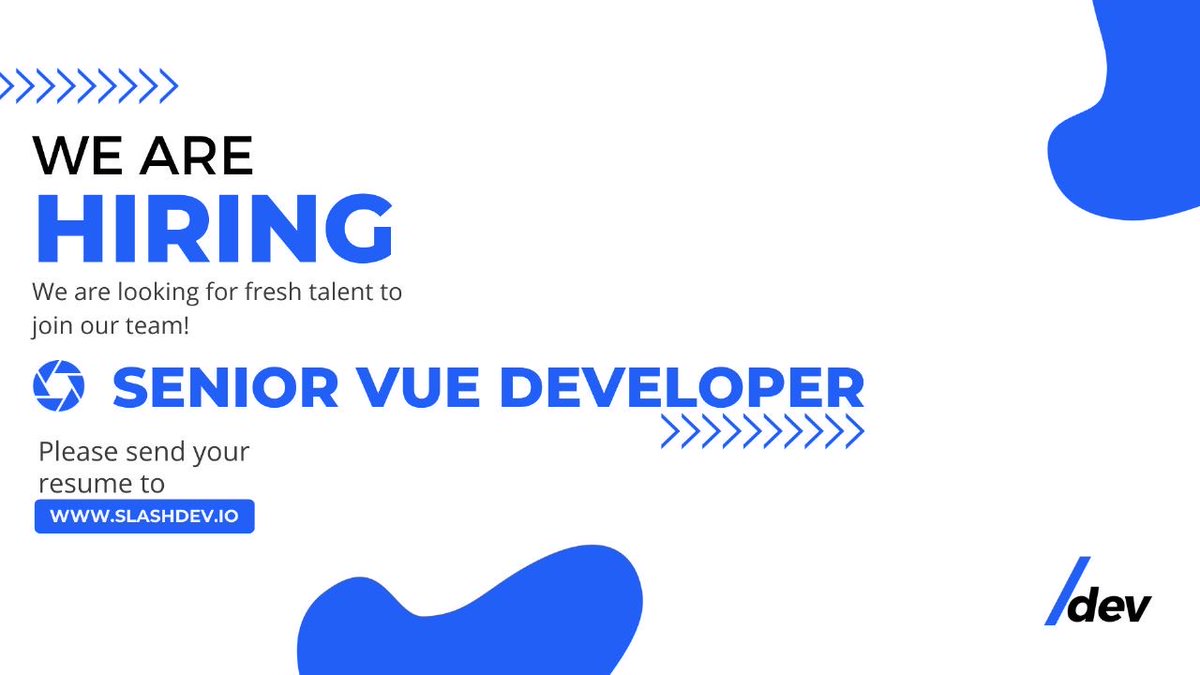 slashdev_io's tweet photo. 📢 Vue wizards, this one's for you! https://t.co/qeN6fSkYbi is hiring a Senior Vue Developer! 💻🚀 Are you ready to bring your Vue expertise to our dynamic team? We can't wait to meet you. Apply now at https://t.co/J1nE7eU16A 🌐
#SlashDevHiring #VueDev #TechJobs 🎯 https://t.co/j5EusKKEv8