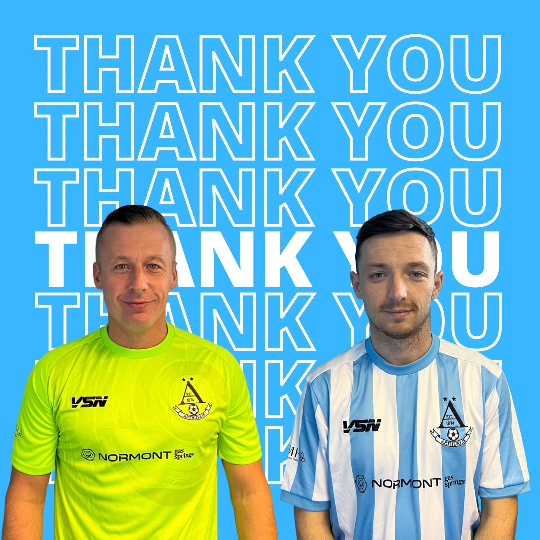 ArthurlieFC's tweet photo. 🔵⚪️ PLAYERS LEAVING ⚪️🔵
Goalkeeper James Scott and Striker Dale Simeon will leave the club when their contracts expire.
We would like to thank them both for all their hard work and efforts whilst at Arthurlie and wish them all the best for the future. #foreverinvincible https://t.co/e36Z2WyOMi
