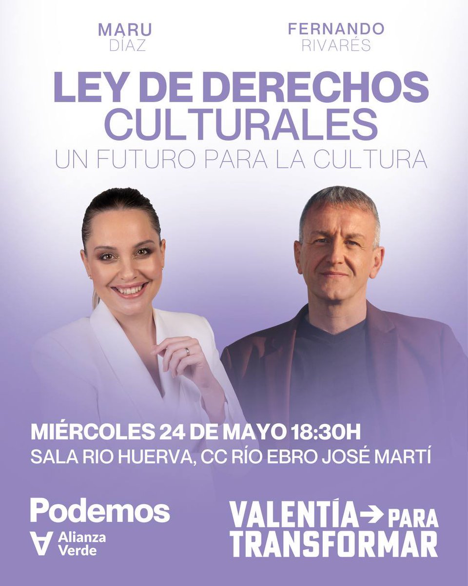 Mañana tenemos una cita junto a <a href="/MaruDiazCalvo/">Maru Díaz</a> y @Fernandorivares para hablar de cultura en Aragón.