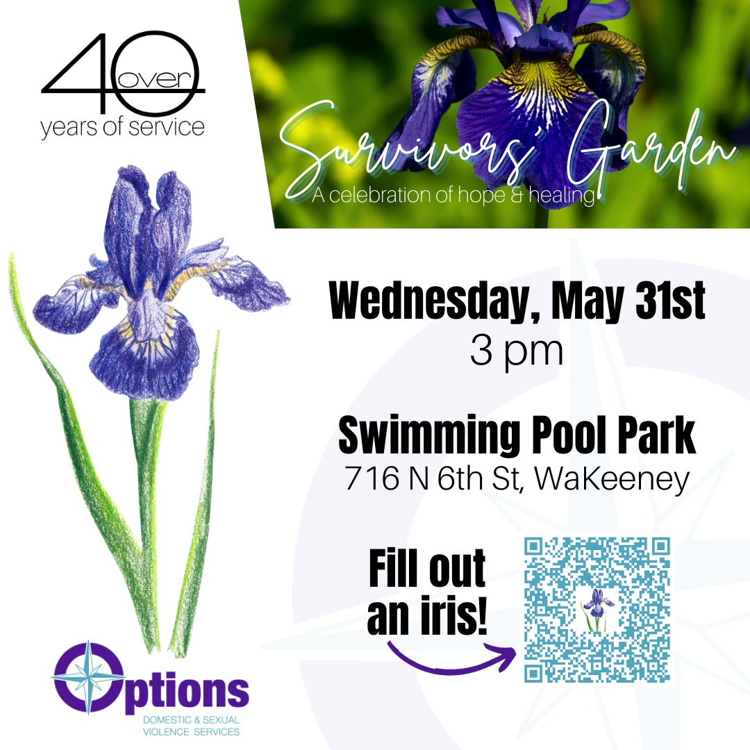 Please mark your calendars and spread the word! Share this post &invite your friends, family, & community members. You can submit an iris message here: forms.gle/aBtoNmN3i5DQyf… #CommunitySupport #HopeAndStrength #Garden #Ceremony #SupportSurvivors #MessagesofHope #Iris #IrisGarden