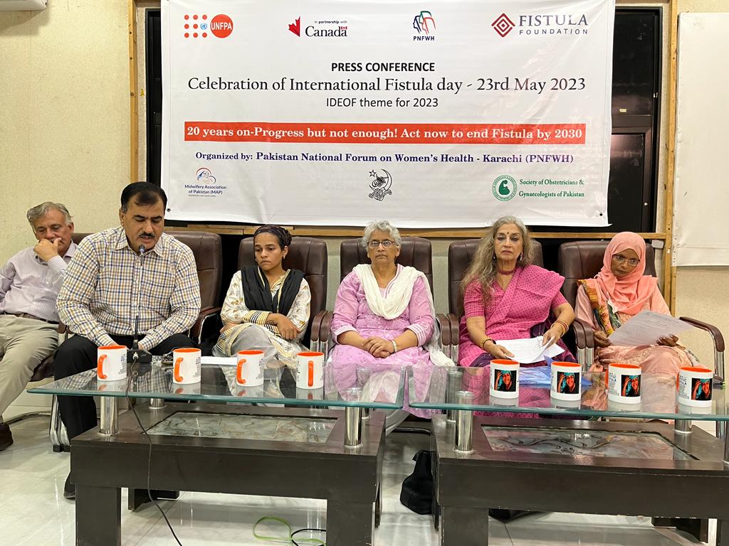 Representing midwifery association of Pakistan at a press conference for fistula day to highlight the important role of midwives in fistula prevention through skilled birth, health education and timely referrals @UNFPAPakistan @pushcampaignorg @Fistula_Fdtn