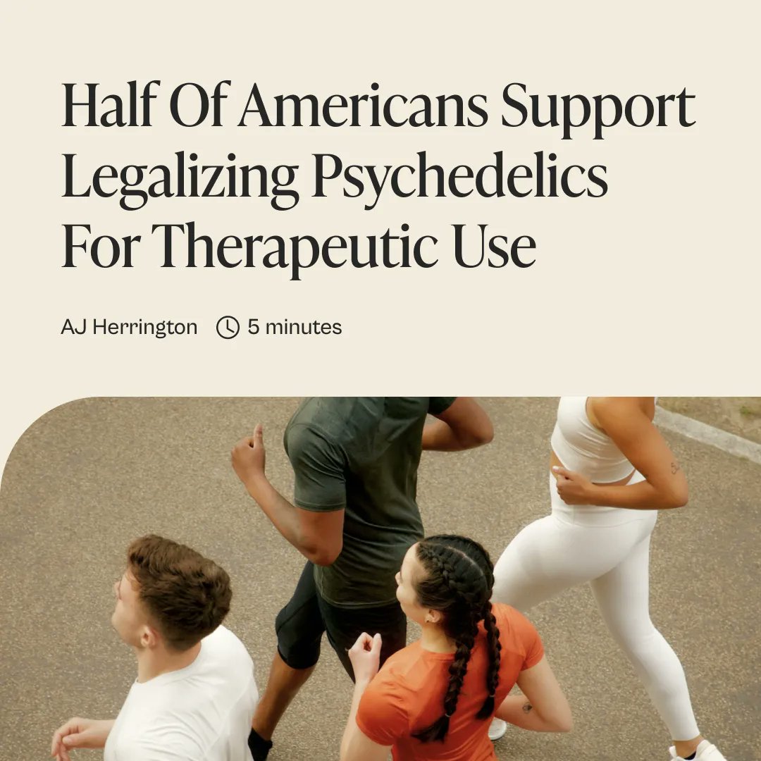 Nearly half of Americans support legalizing psychedelics for therapeutic use, according to the results of a recent survey. buff.ly/42PF1Vi

#psychedelicmedicine #psychedelics #microdosing #MentalHealthAwareness