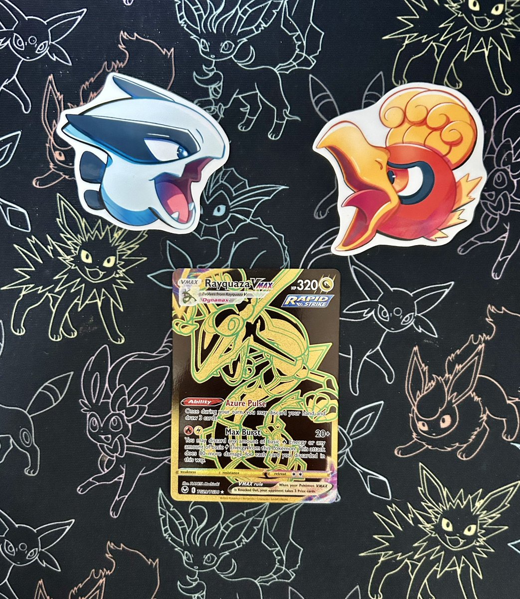 Rheaquaza's tweet photo. 🐉🦅 Lugi-Oh-Quaza Giveaway! 🦅🐉

One person will win this card and both stickers below! 

To Enter: ✔️ Retweet 

Winner will be drawn on Wednesday, May 31st! 

The artist for the stickers will be in the comments as well as a way to buy some of his stickers! 
US Only https://t.co/YrBlv4Svp1