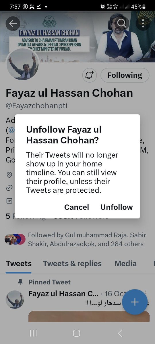Ubaidmehar6's tweet photo. لعنت ہے تجھ پر شیطان اگر منہ بند رکھتا توعزت بنی رہتی دل میں لکین سانپ کوجتنا دودھ پہلاتے رہیں وہ ایک دن ضرور ڈستا ہے 🙏
سب اس اکاؤنٹ کو ریپورٹ کریں۔اسے بتادیں تیری عزت خان کی وجہ سےتھی تو خان کا نہیں تو ہمارابھی نہیں
@Fayazchohanpti
#Fayyaz_ul_HassanChohan 
 #ShahMehmoodQureshi https://t.co/Vuiw57weHW