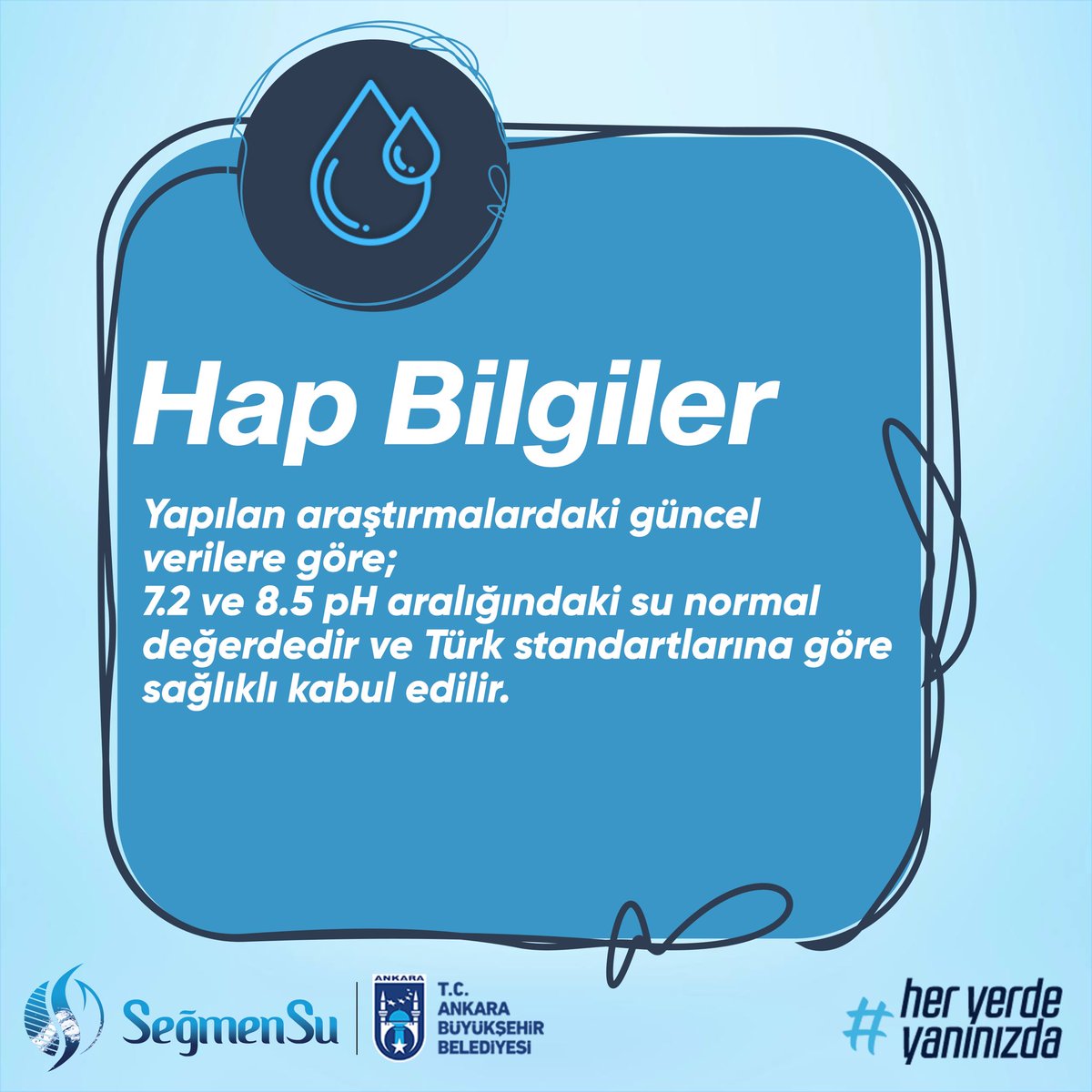 📌 Hap Bilgi ; 

Yapılan araştırmalardaki güncel verilere göre; 7.2 ve 8.5 pH aralığındaki su normal değerdedir ve Türk standartlarına göre sağlıklı kabul edilir. 💧✨
