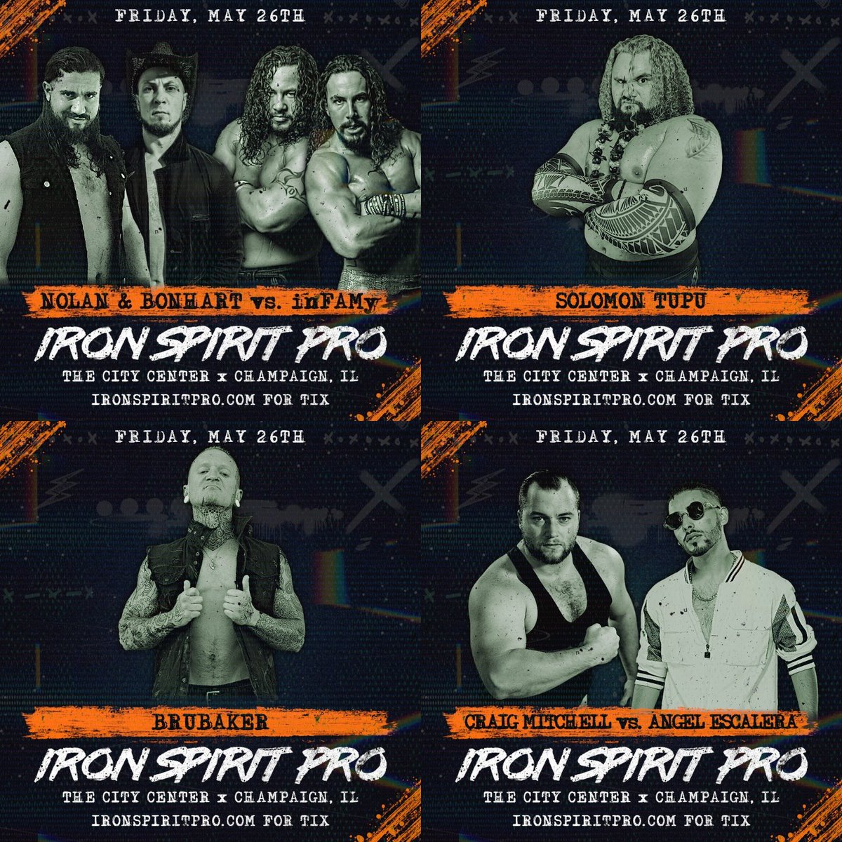 ★ ★ THIS FRIDAY! ★★ ⋆ CJ Esparza (c) vs. Trevor Outlaw ⋆ 815 (c) vs. Ace Perry & Brayden Lee ⋆ Kenway vs. Orion Starlight ⋆ Craig Mitchell vs. Angel Escalera ⋆ Nic Nolan & John Bonhart vs. inFAMy ⋆ BRUBAKER ⋆ Solomon Tupu ... and more!