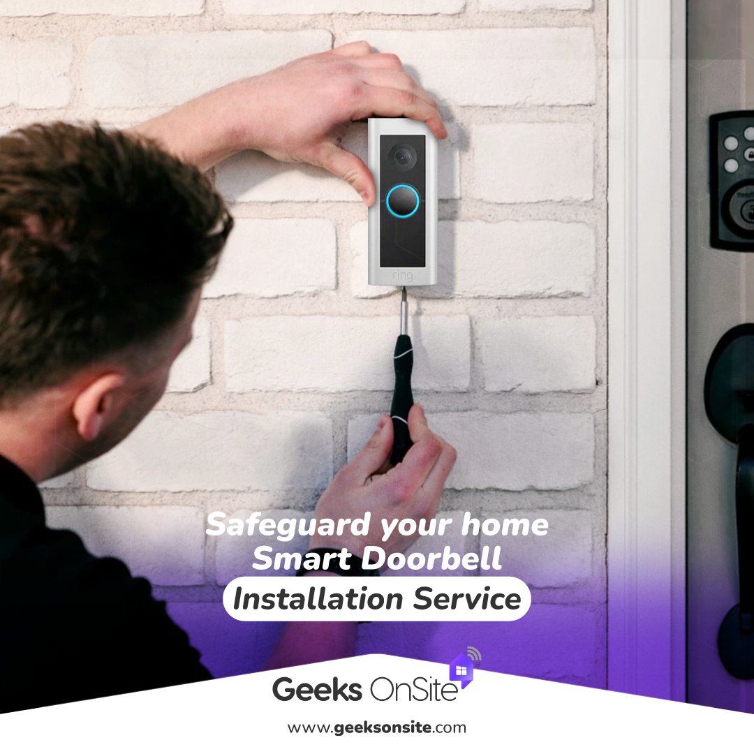 Safeguard your home with Geeks on Site's Smart Doorbell Installation service! 

Prevent theft and stay connected with this amazing device! We'll guide you through all the features, ensuring peace of mind even when you're not there.

#SmartDoorbell #HomeSecurity #GeeksOnSite
