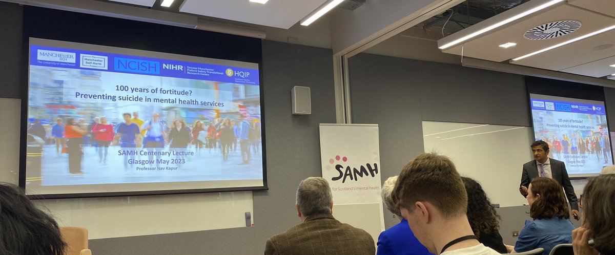 Rose_Fitzp's tweet image. Next up @SAMHtweets Centenary Lecture is Prof Nav Kapur @ManchesterUniv putting suicide prevention in the context of the last 100 years, mental health services and asking what future history will say about our work today?
#SuicidePrevention
#CreatingHopeTogether