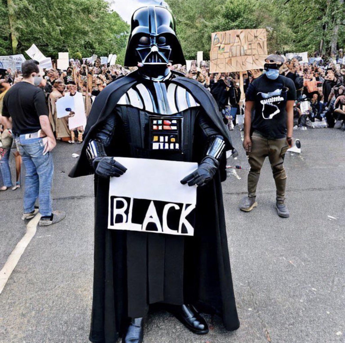 nocontextmemes's tweet photo. Darth Vader at a BLM rally https://t.co/xZOL2uBLDx