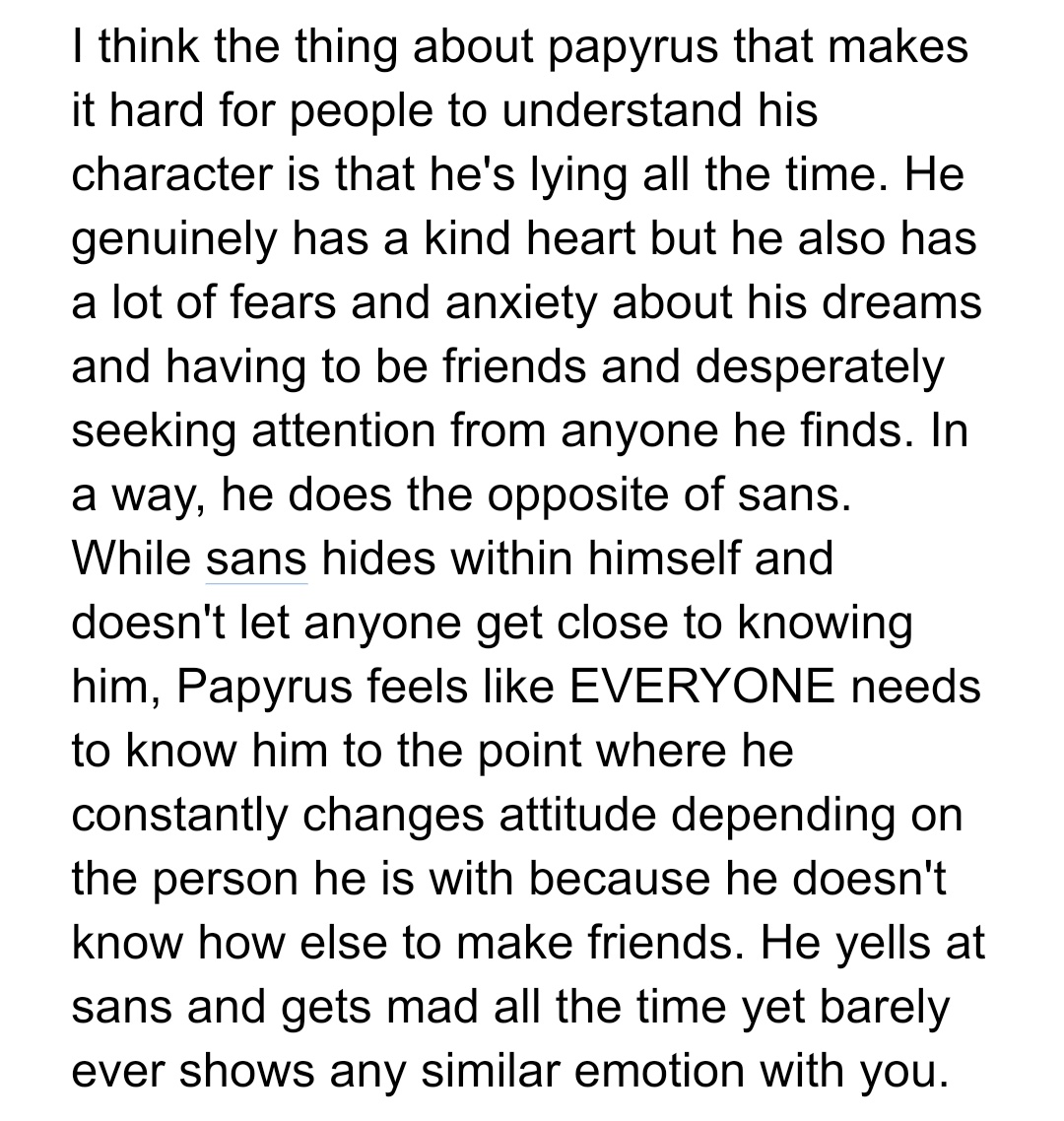 wandydoodles's tweet photo. i was going to make a thread about this eventually but school is trying to murder me recently so for now i only have some thoughts pasted from a chat conv about it i had last week XP
It's just me going insane about papyrus but i feel like sharing these https://t.co/j2ag57BJQ3