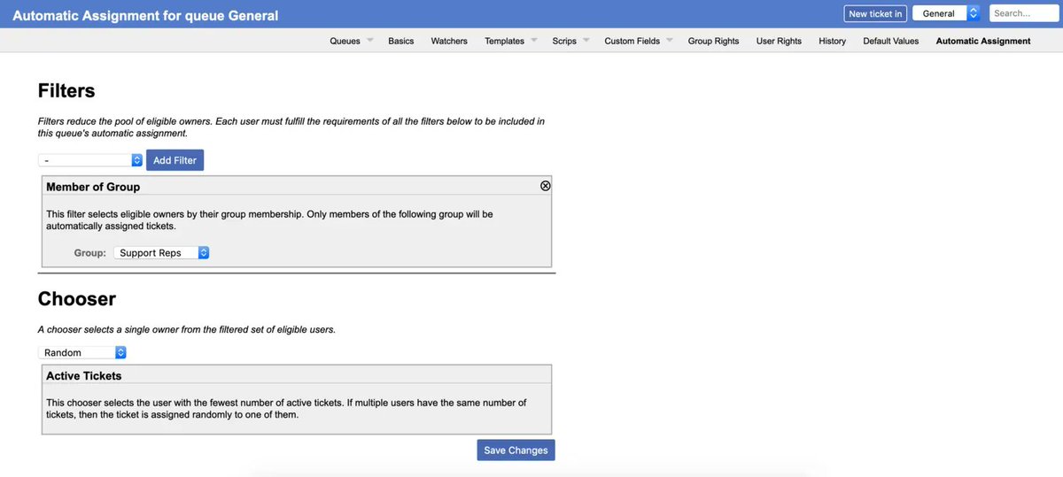 Ticket assignment can be tricky. Request Tracker makes it easy with our Automatic Assignment. This feature assigns ownership based on work schedule, task load, or any other rule that makes sense for your team, ensuring the work gets done! Learn more - bit.ly/42ZjXfd
