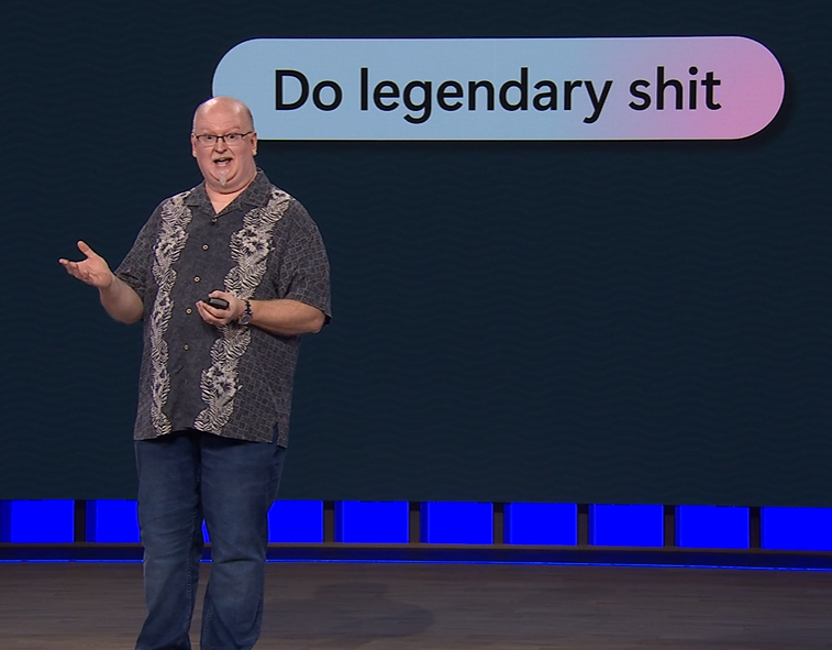 Funniest moment so far at #MSBuild by
<a href="/kevin_scott/">Kevin Scott</a>!