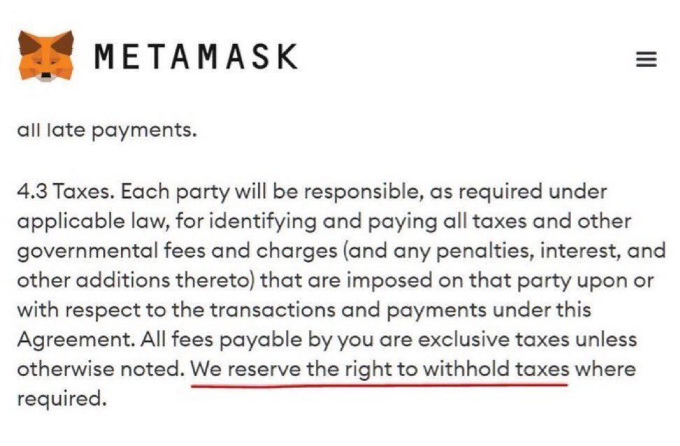 SmartSafeHQ's tweet photo. Looks like our competitor thinks they're the new IRS. Stick with us and you won't be paying any extra "taxes" on your hard-earned crypto. #metamask #crypto #safe #smartsafe #hodl #wallet #AccountAbstraction https://t.co/xaE6iEEIWA