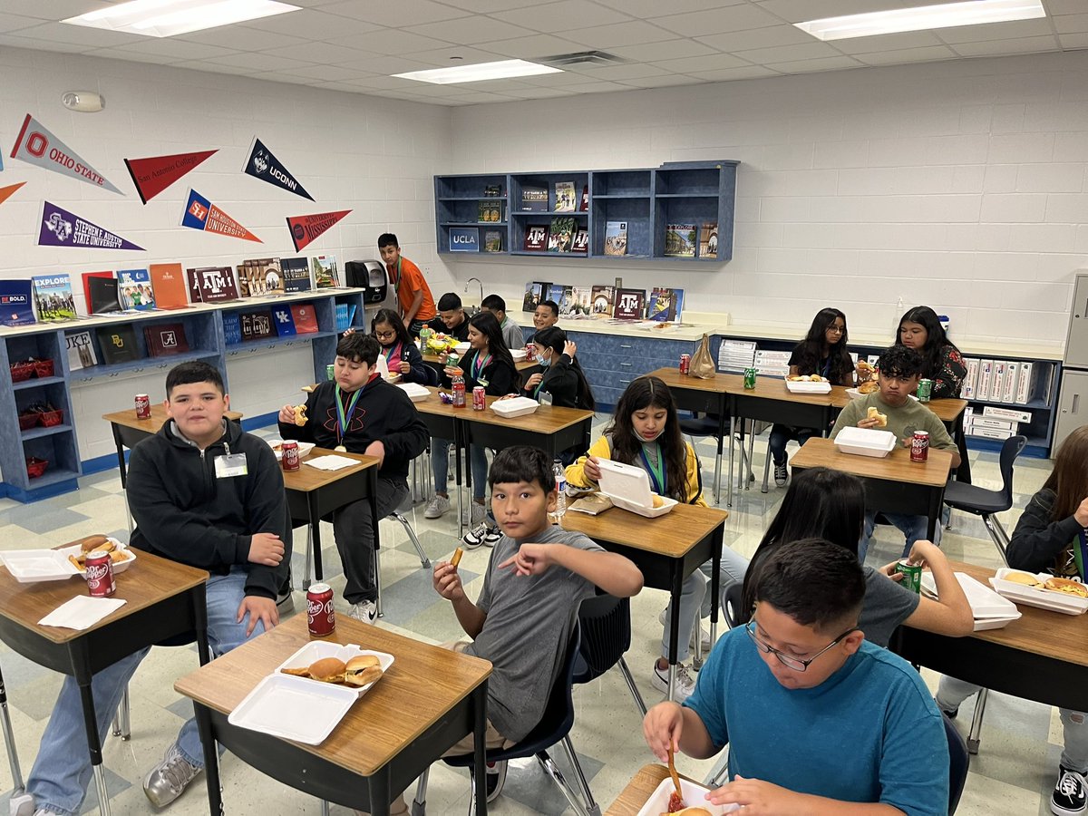 Danette Vargas (@vargasdanette) on Twitter photo EOY Safety Patrol lunch was a HUGE SUCCESS!Thank you to <a href="/texasroadhouse/">Texas Roadhouse</a> for donating their meals and <a href="/lafresa/">barbara torres</a> for donating the popsicles, Mrs. Olvera for getting the drinks! Everything was delicious!
On to Middle School!!! 💚💙🖤💛
#FutureWolves #lovethesekids <a href="/JAGarciaCCISD/">Dr.J.A. GarciaCCISD</a> EOY Safety Patrol lunch was a HUGE SUCCESS!Thank you to <a href="/texasroadhouse/">Texas Roadhouse</a> for donating their meals and <a href="/lafresa/">barbara torres</a> for donating the popsicles, Mrs. Olvera for getting the drinks! Everything was delicious!
On to Middle School!!! 💚💙🖤💛
#FutureWolves #lovethesekids <a href="/JAGarciaCCISD/">Dr.J.A. GarciaCCISD</a>