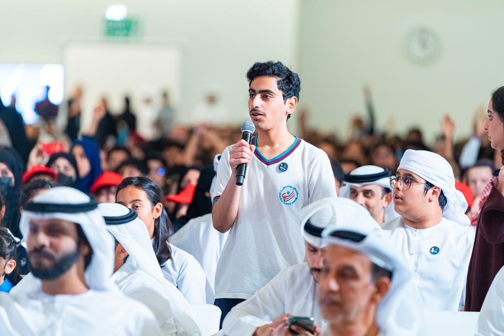 Salem_HAlMarri's tweet photo. Thank you H.H. Lt. General Sheikh Saif bin Zayed Al Nahyan, Deputy Prime Minister and Minister of the Interior, for honouring us with your presence at the #CallFromSpace  event, which featured the live call with astronaut @Astro_Alneyadi in Al Ain.

With your continous support and our wise leadership's vision, We will continue the successes in this mission and the UAE will pursue its leaps forward in space sector with a new generation of ambitious cadres.