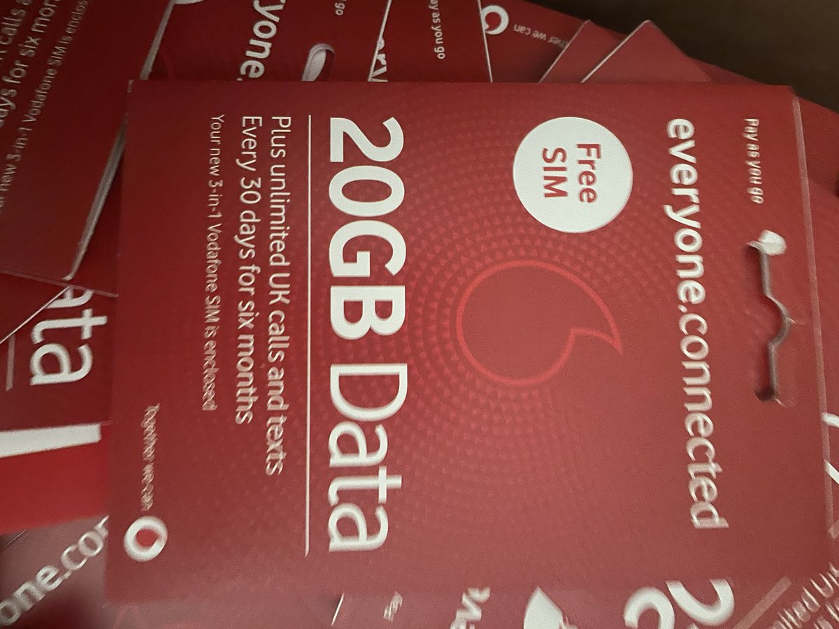 Thanks to @Vodafone everyone.connected 60 @Humankind_UK @DurhamRecovery clients will be receiving 6months free data, calls and texts so we can keep in touch! Thank you