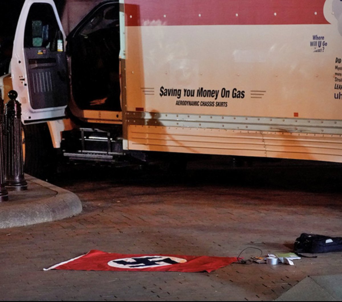 It offends me that so many ignorant people on Twitter are pretending that since the U-Haul driver had a Nazi Flag and wasn't white, then it isn't a big deal.

This completely overlooks one of the biggest narratives that led to the Holocaust and the killing of 6 Million Jews.