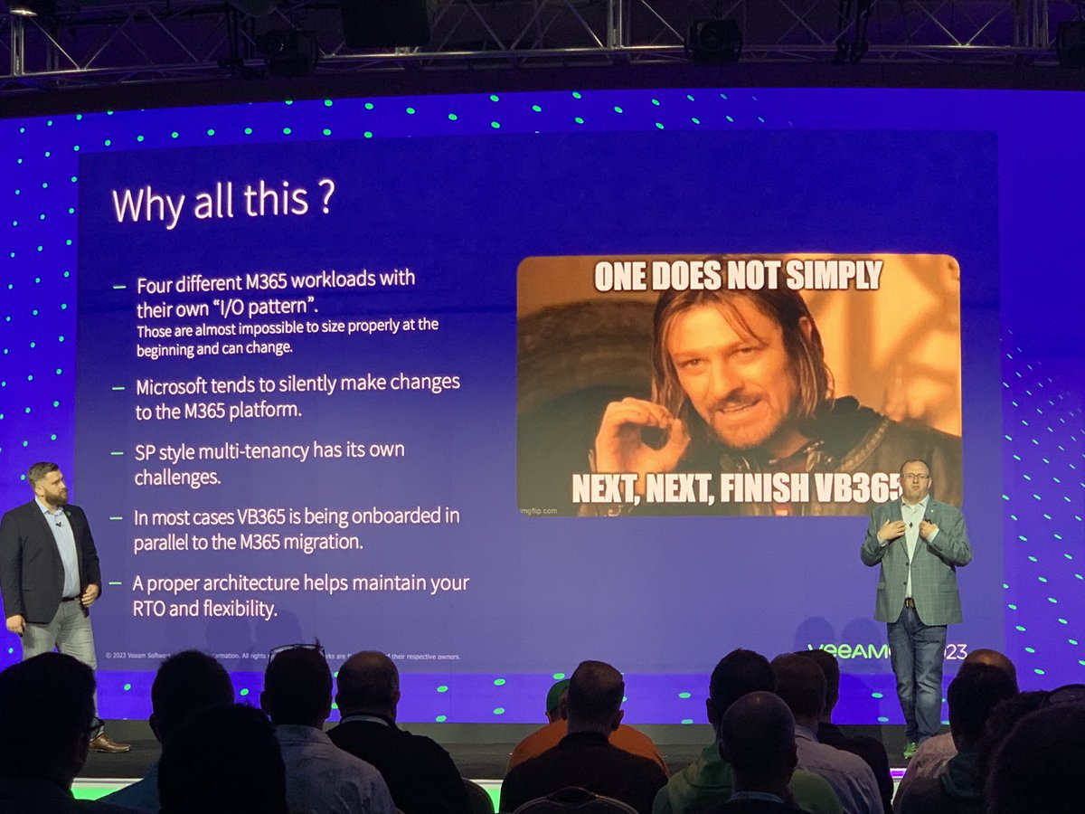 mkevenaar's tweet photo. Watching @k00laidIT and @Falko_Banaszak doing their talk about #VB365 at scale #m365 #VeeamON #VeeamVanguard #VeeamLegend https://t.co/ui98cfRI3Y