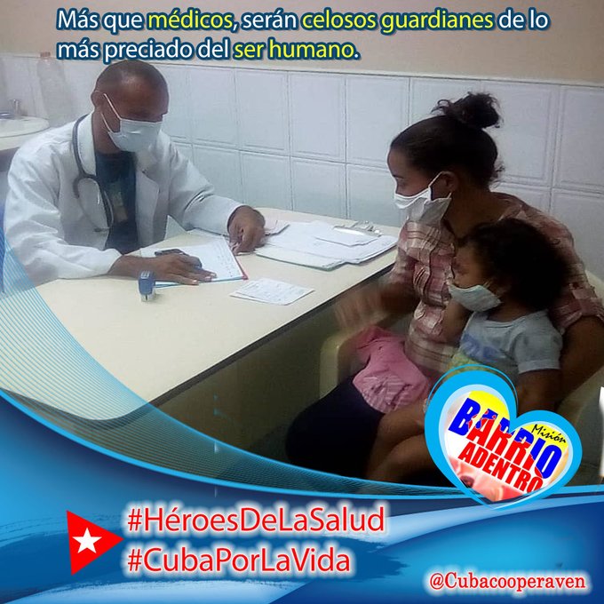 Venezuela escribe páginas de heroicidad, altruismo y alta responsabilidad. #CubaPorLaVida #60AñosSalvandoVidas #CubaCoopera <a href="/cubacooperaven/">Brigada Médica Cubana en Venezuela</a> <a href="/MINSAPCuba/">Ministerio de Salud Pública de Cuba</a> <a href="/japortalmiranda/">José Angel Portal Miranda</a> <a href="/AdanVillavicen5/">Adan Villavicencio Guzmán</a> <a href="/Cubacooperabol2/">Brigada Médica 🇨🇺 Bolívar🇻🇪</a> <a href="/MinSaludVE/">MPPSalud</a> <a href="/MagaGutierrezV/">Magaly Gutiérrez Viña</a>