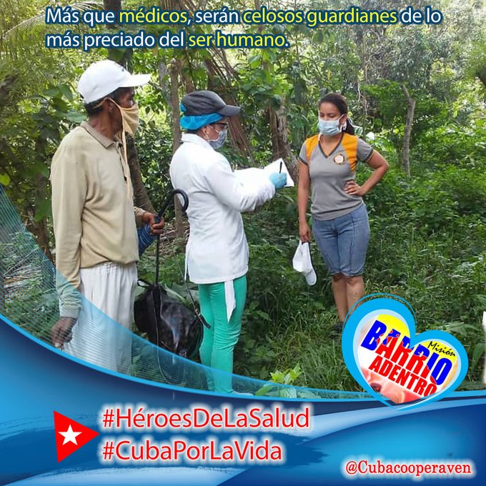 Venezuela escribe páginas de heroicidad, altruismo y alta responsabilidad. #CubaPorLaVida #60AñosSalvandoVidas #CubaCoopera <a href="/cubacooperaven/">Brigada Médica Cubana en Venezuela</a> <a href="/MINSAPCuba/">Ministerio de Salud Pública de Cuba</a> <a href="/japortalmiranda/">José Angel Portal Miranda</a> <a href="/AdanVillavicen5/">Adan Villavicencio Guzmán</a> <a href="/Cubacooperabol2/">Brigada Médica 🇨🇺 Bolívar🇻🇪</a> <a href="/MinSaludVE/">MPPSalud</a> <a href="/MagaGutierrezV/">Magaly Gutiérrez Viña</a>