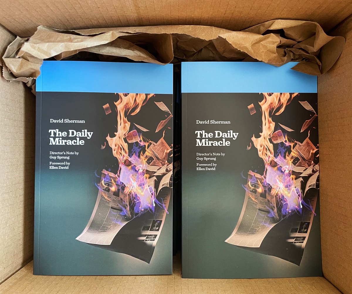 HOT OFF THE PRESS! The Daily Miracle by David Sherman, is now available to purchase! Originally produced at Infinithéâtre in 2010, we are thrilled to bring this story to the masses once again! Shipping available Canada-wide. To get your copy ($15), visit: py.pl/5J0W4eyB0dp