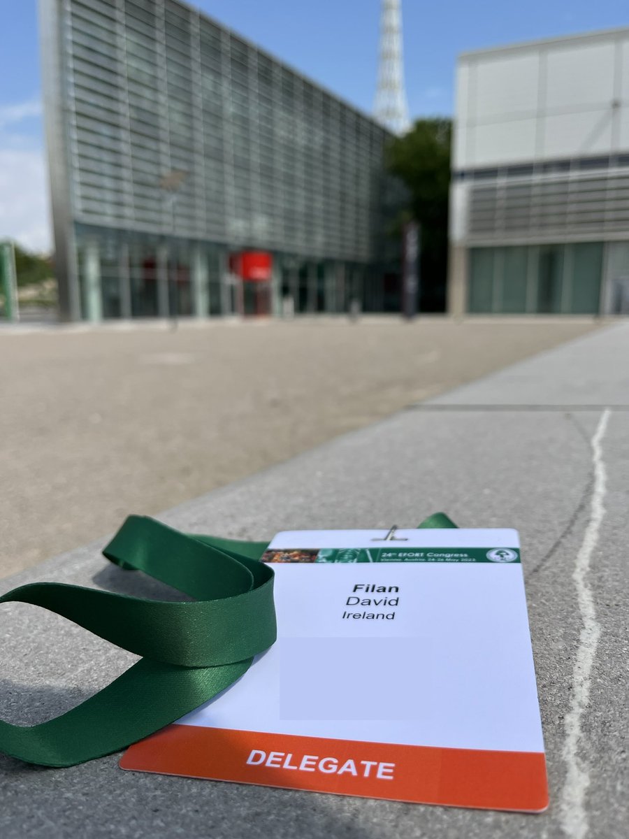 All registered 🎟️ looking forward to presenting tomorrow and representing UPMC Ireland at #EFORT2023 #Vienna alongside a fantastic line up of speakers 👨🏻‍💻