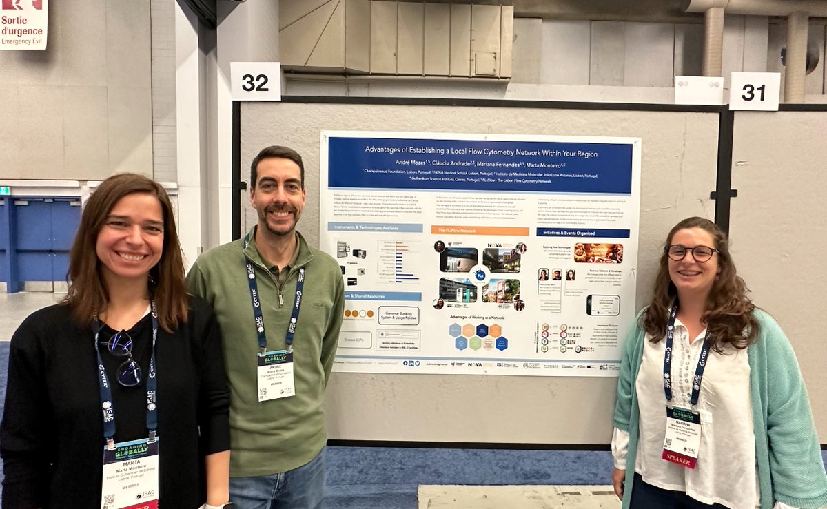 FlxflowN's tweet photo. Big day at #CYTO2023! We will present a poster #32 at 5PM on the advantages of establishing a local flow cytometry network; and with Gelo dela Cruz, Anna Fossum and Cláudia Bispo give the Intelligent Training in Flow Cytometry Workshop! Please come and give your feedback! https://t.co/XmzFMF1Cb8