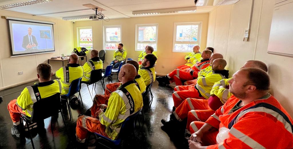 Eurovia_UK's tweet photo. The Safety Day’s continue as Eurovia Surfacing operatives at our Slade Green depot engaged in a very interactive Safety
EST also hosted a virtual event for its various offices around the UK showing Eurovia’s commitment to reaching all of its teams
#SafetyDay #WorkSafeLiveWell https://t.co/yZZiNePn1D