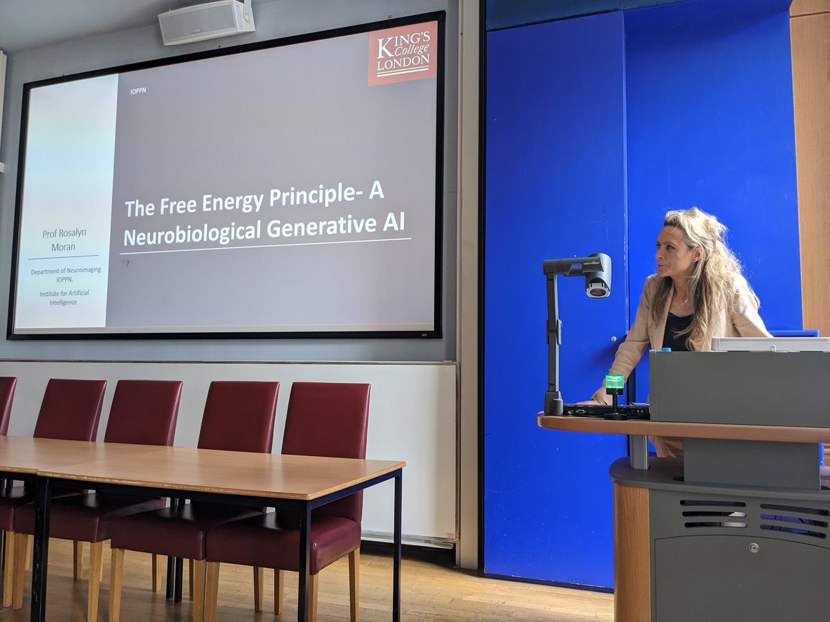 Really enjoyed listening to this illuminating talk discussing fundamental ideas about neurobiological generative AI by Prof. Rosalyn Moran @rosalynjmoran at @kcl_engineering today.