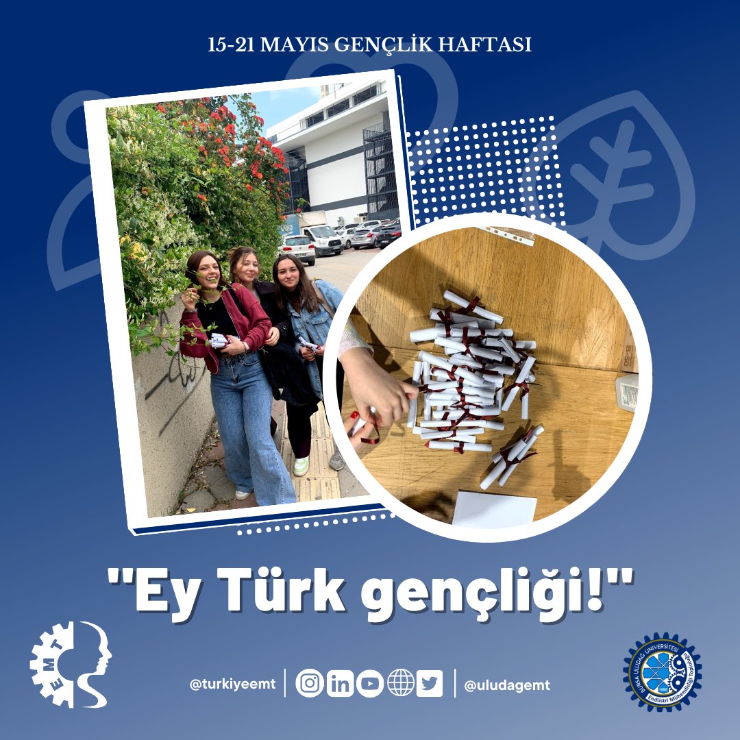 TurkiyeEMT's tweet photo. 🕊Türkiye EMT bünyesi altında @uludagemt Ailesi olarak sosyal sorumluluk projemiz gerçekleştirildi
15-21 Mayıs Gençlik Haftasında sokakta gençliğe  hitabe dağıttık. Cumhuriyetimizin kurucusu Ulu Önder Mustafa Kamal Atatürk’ü andık.
Bu ülke bizlere emanet! #turkiyeemt #uludagemt https://t.co/dt299qBvVt