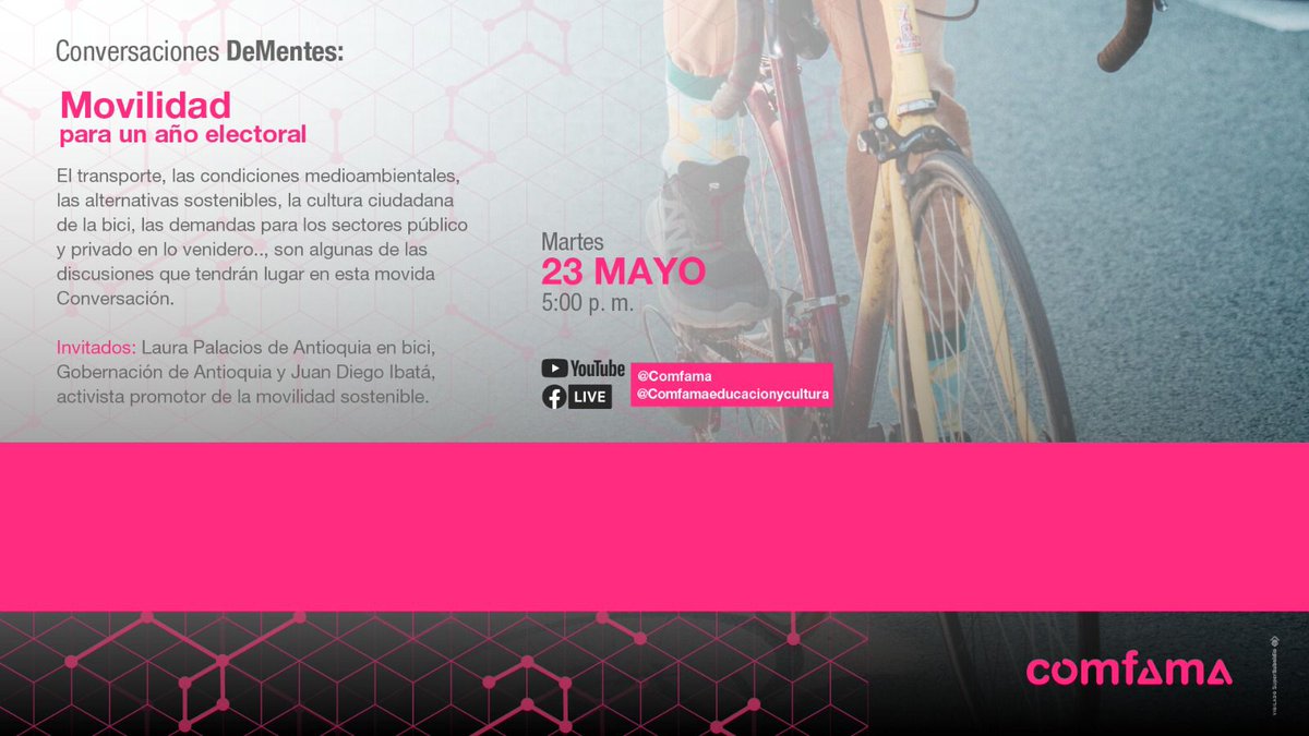 bicitertulia's tweet photo. El transporte, las condiciones medioambientales, las alternativas sostenibles, la cultura ciudadana de la bici, las demandas para los sectores público y privado en lo venidero.., son algunas de las discusiones que tendrán lugar en esta movida Conversación. 
Martes 23
5:00 p.m. https://t.co/u8uvzNdtdd
