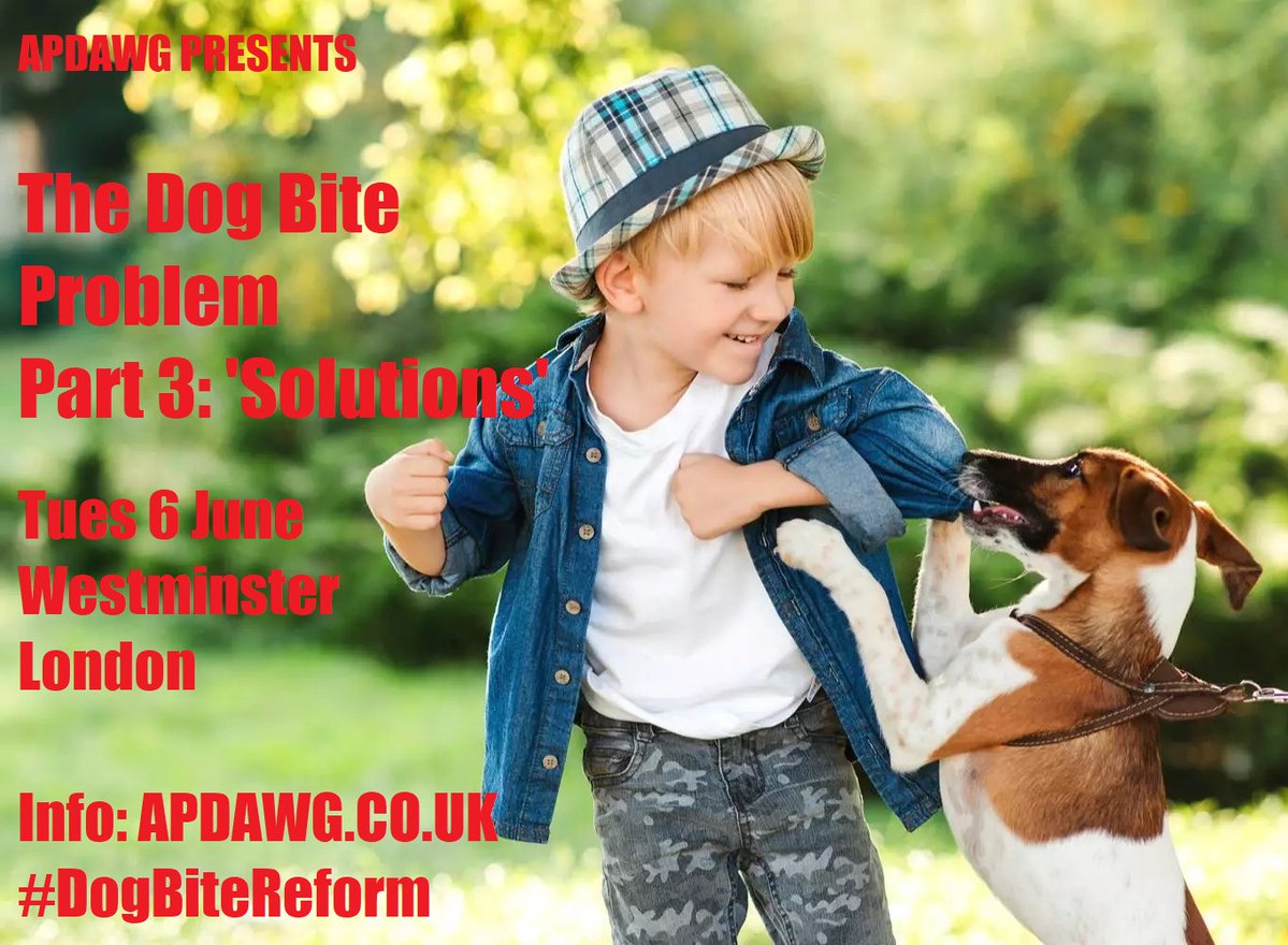 TWO WEEKS TODAY & ROOM CHANGE: Due to overwhelming demand for our next Dog Bite Problem Part 3: 'Solutions' event, we've now moved the meeting to much larger Committee Room 14. Just a few places left. Speaker info & book your seat: apdawg.co.uk/june-2023-meet… #DogBiteReform #APDAWG