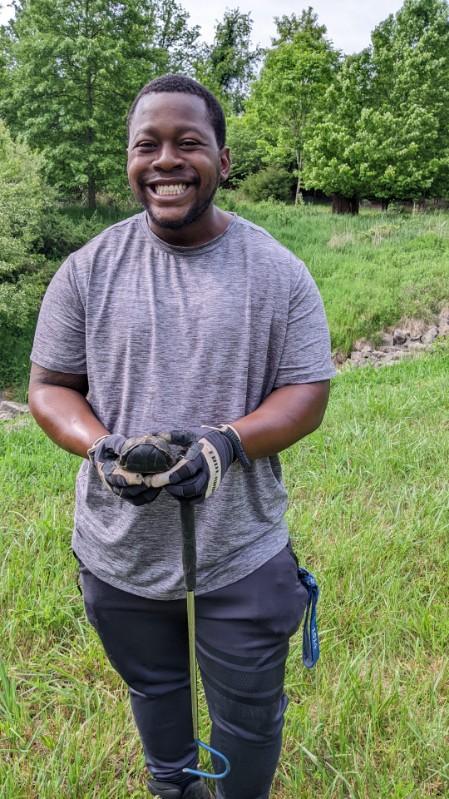 Found this beauty of a box turtle last week when I was sampling for black ratsnakes. I returned it to its den after some photos. #worldturtleday